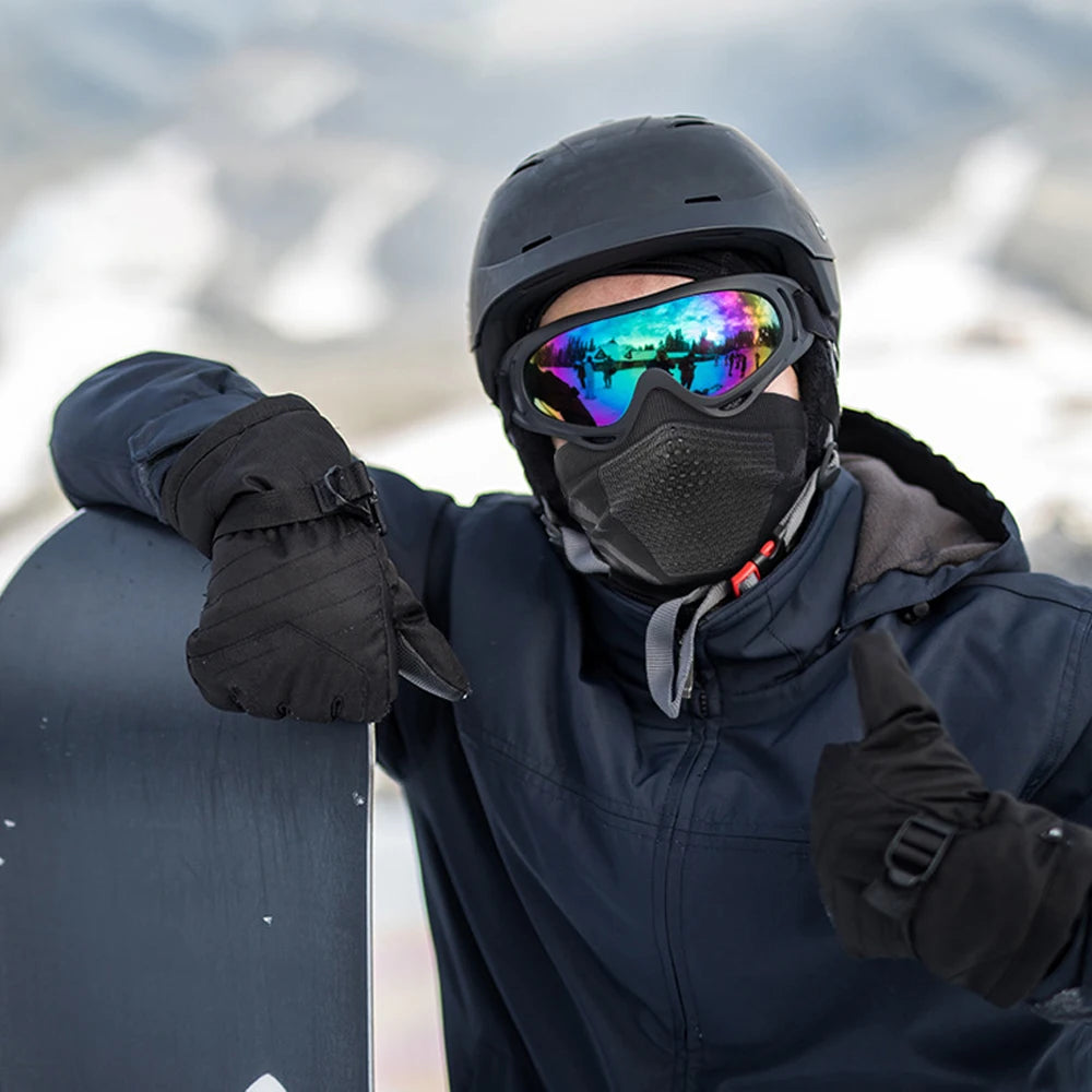 Unisex Warm Ski Mask Elastic Breathable Half Face Mask Scarf Outdoor