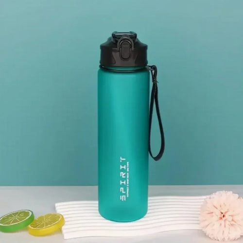 Sports Water Bottle with Time-Tracking Straw Leak Proof Locking Flip