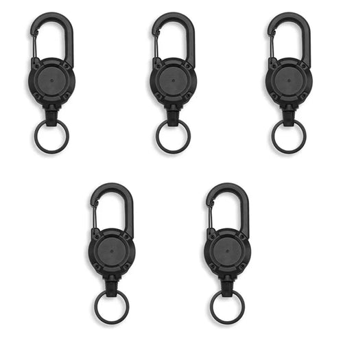 Retractable Heavy Duty Pull Reel Carabiner Strong Steel Wire Rope