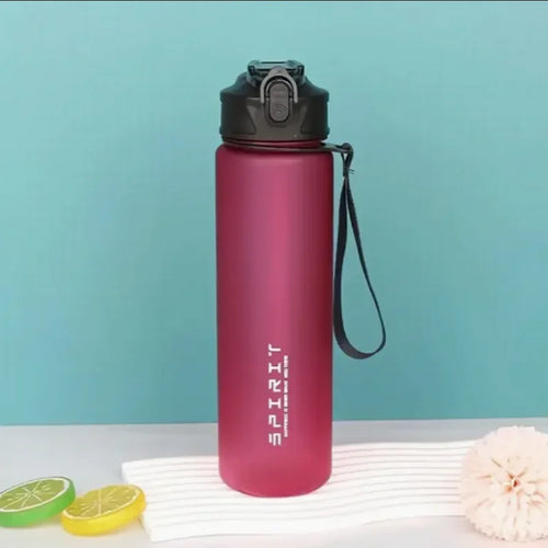 Sports Water Bottle with Time-Tracking Straw Leak Proof Locking Flip
