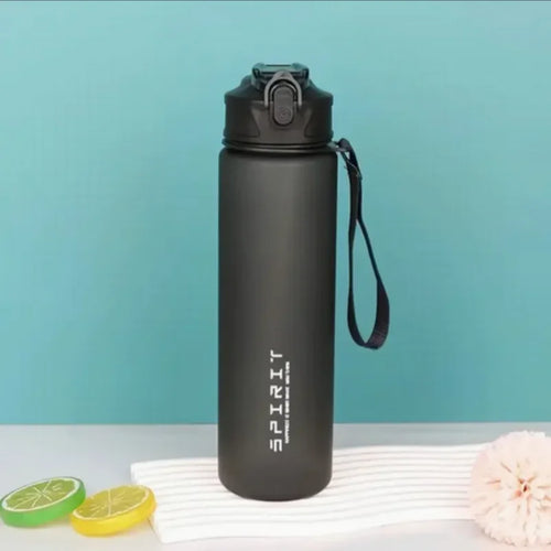 Sports Water Bottle with Time-Tracking Straw Leak Proof Locking Flip