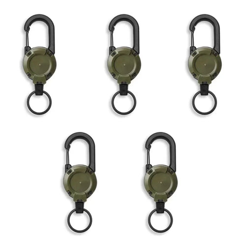 Retractable Heavy Duty Pull Reel Carabiner Strong Steel Wire Rope