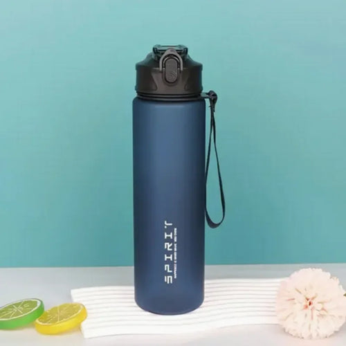 Sports Water Bottle with Time-Tracking Straw Leak Proof Locking Flip