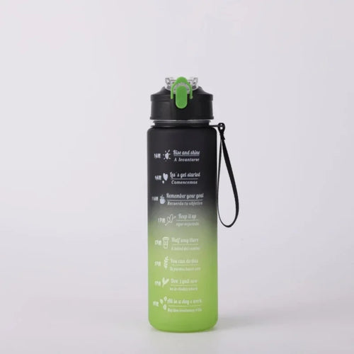 Sports Water Bottle with Time-Tracking Straw Leak Proof Locking Flip