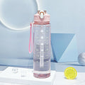 Sports Water Bottle with Time-Tracking Straw Leak Proof Locking Flip