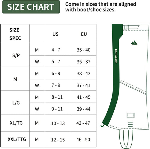 1000D Waterproof Leg Gaiters