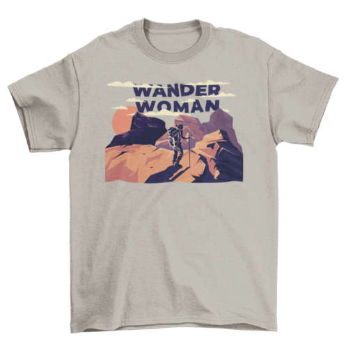 Woman hiking mountains t-shirt