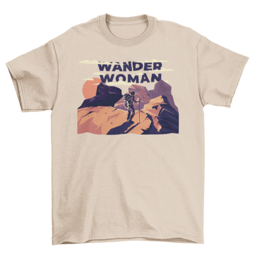 Woman hiking mountains t-shirt